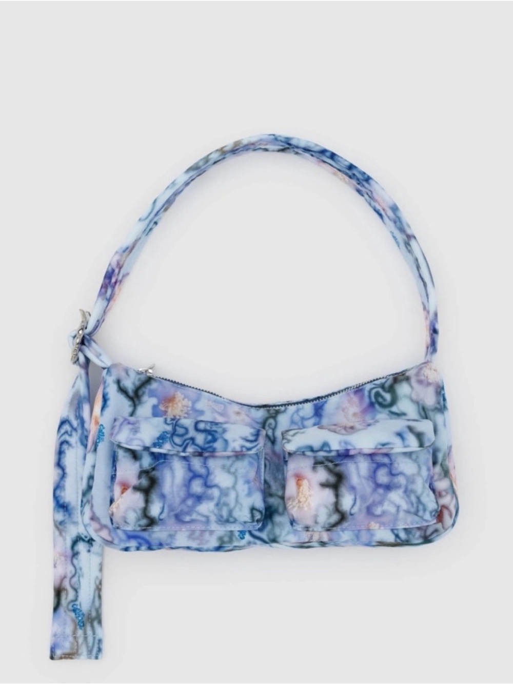 Baggu x Collina Strada Multi Floral Cargo Shoulder Bag in Blue